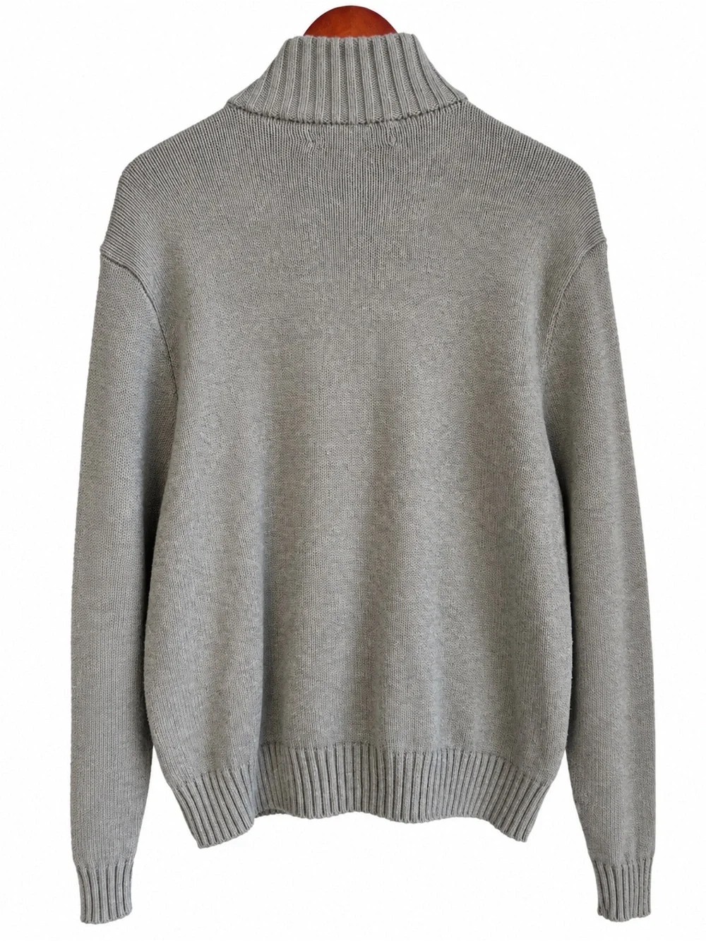 Polo Ralph Lauren Men’s XL Gray Pima Cotton Quarter Zip Sweater